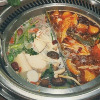 Happy Lamb Hot Pot - Got the split pot!! I recommend - Chinese Near Me - Westminster, California Happy Lamb Hot Pot - Got the split pot!! I recommend - Chinese Near Me - Westminster, California