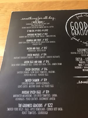 Menu photo 2 Goodness Gracious Cafe Brisbane, QLD Menu photo 2 Goodness Gracious Cafe Brisbane, QLD