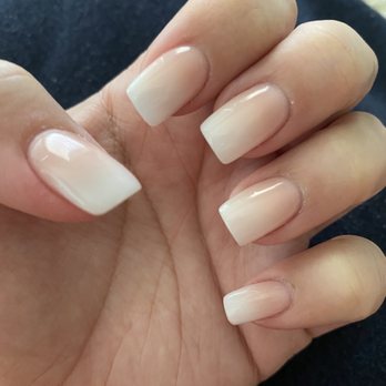 LV Nails & Spa - Ombré French tip full set done by Sydney - Nail Salons Near Me - Missouri City, Texas