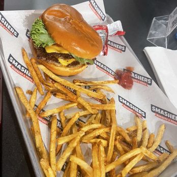 Smashers - Double smash burger with fries - Burgers Near Me - Norfolk, Virginia Smashers - Double smash burger with fries - Burgers Near Me - Norfolk, Virginia