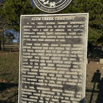 Alum Creek Cemetery - Texas historical sign - Funeral Services & Cemeteries Near Me - Smithville, Texas Alum Creek Cemetery - Texas historical sign - Funeral Services & Cemeteries Near Me - Smithville, Texas