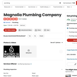 Magnolia Plumbing - The REAL Magnolia Plumbing Company in Germantown, TN