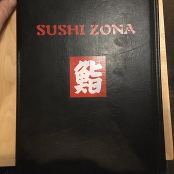 Sushi Zona - Menu cover - Sushi Bars Near Me - Tucson, Arizona