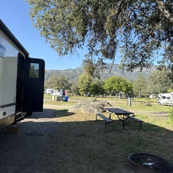 Sequoia RV Park - Another view of the spot and some spots beyond - RV Parks Near Me - Dunlap, California
