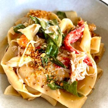 Sanjusan - Fettuccine Al Uni- King crab, lime, basil, breadcrumbs - Pizza Near Me - Minneapolis, Minnesota Sanjusan - Fettuccine Al Uni- King crab, lime, basil, breadcrumbs - Pizza Near Me - Minneapolis, Minnesota