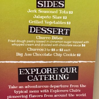 Explorers Club - Menu 5/2018 - Latin American Near Me - Columbus, Ohio