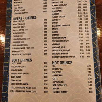 Faulkners - Drink menu - Fish & Chips Near Me - London, XGL
