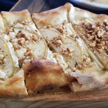 Zinc Bistro & Bar - Pear chevre and walnut pizette - Tapas/Small Plates Near Me - Portland, Oregon Zinc Bistro & Bar - Pear chevre and walnut pizette - Tapas/Small Plates Near Me - Portland, Oregon