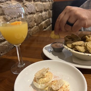 Rudy Royale - Deviled egg, $6 mimosas, fried pickles- all great. - Chicken Shop Near Me - Charleston, South Carolina
