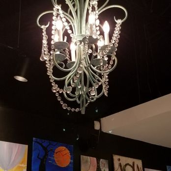 Wine and Canvas - I like their "chandeliers" - Paint & Sip Near Me - Indianapolis, Indiana