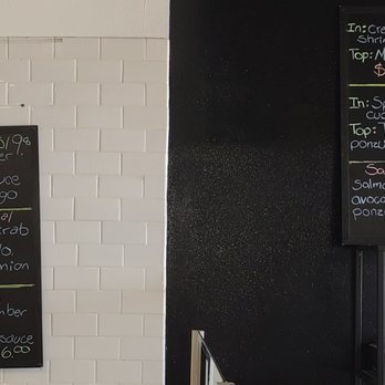 Dragon Sushi - Menu boards posted on a wall - Sushi Bars Near Me - San Diego, California