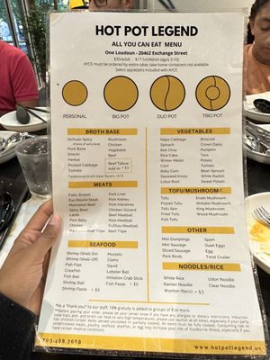 Menu photo 5 Hot Pot Legend Ashburn, VA Menu photo 5 Hot Pot Legend Ashburn, VA