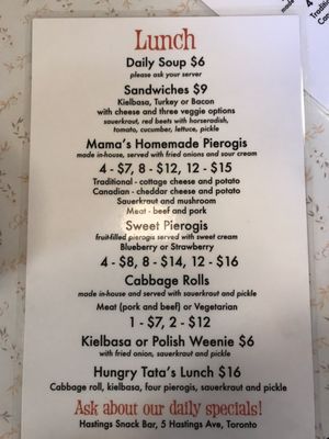 Menu photo 2 Hastings Snack Bar Toronto, ON Menu photo 2 Hastings Snack Bar Toronto, ON
