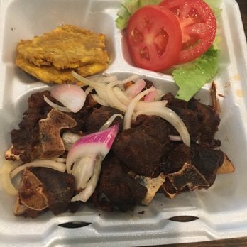 Chez Coby - a meal in a styrofoam container - Haitian Near Me - Norwalk, Connecticut