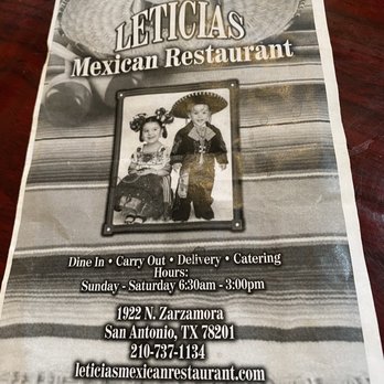 Leticia's Mexican Restaurant - Menu - Mexican Near Me - San Antonio, Texas Leticia's Mexican Restaurant - Menu - Mexican Near Me - San Antonio, Texas