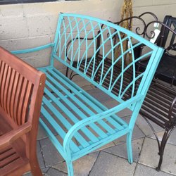 Soulliere Landscaping Patio & Garden Center - Fun bright add a splash of color bench