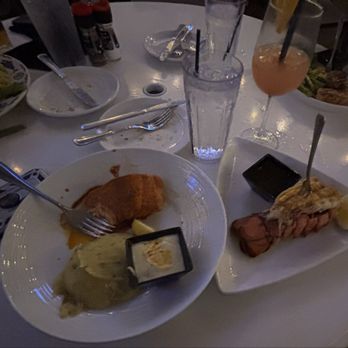 Rick's Café Boatyard - Seared Salmon and Grilled Lobster Tail - American Near Me - Indianapolis, Indiana Rick's Café Boatyard - Seared Salmon and Grilled Lobster Tail - American Near Me - Indianapolis, Indiana