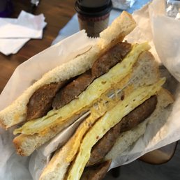 Spicy Italian sausage, egg and cheese Spicy Italian sausage, egg and cheese