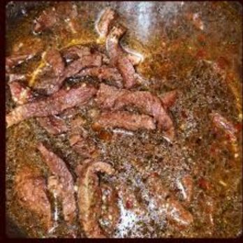 Panda Express - The BEEF BROCCOLI looked liked over baked steak, little to no juice in pain and meat is just sizzling in the pan...yea it looked like that - Fast Food Near Me - St George, Utah