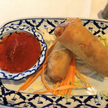 Thai Emerald - Spring Rolls with homemade sweet and sour sauce. Very good! - Thai Near Me - Huntersville, North Carolina Thai Emerald - Spring Rolls with homemade sweet and sour sauce. Very good! - Thai Near Me - Huntersville, North Carolina