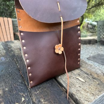 Topanga Creek Outpost - Bespoke custom designed laptop bag - Leather Goods Near Me - Topanga, California