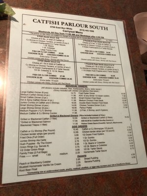 Menu photo 5 Catfish Parlour Austin, TX