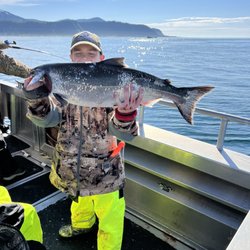 J-Dock Sport Fishing - Hayden with his 1st King Salmon