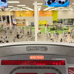 LA Fitness - My wonderful treadmill view after one minute and fifty-nine seconds - lol