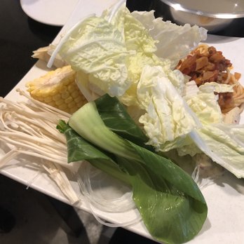 9292 Shabu - Veggies and spaghetti - Korean Near Me - Duluth, Georgia