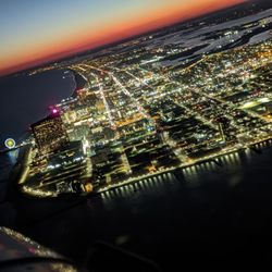 CFI Lou - Night flight coming over Atlantic City back to Atlantic City Inter Airport