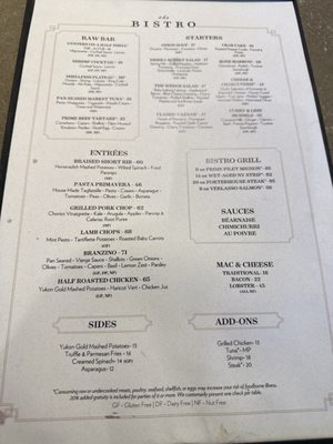 Menu photo 2 The Bistro Edgewood Stateline, NV