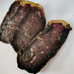 This is Wednesday Biltong. So, it apparently has a shelf life to endure walking in South African 100 heat for days.