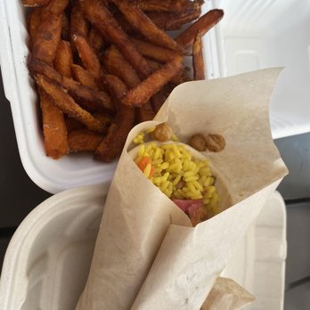 Pitabilities - a sandwich and fries in a styrofoam container - Food Trucks Near Me - Gahanna, Ohio