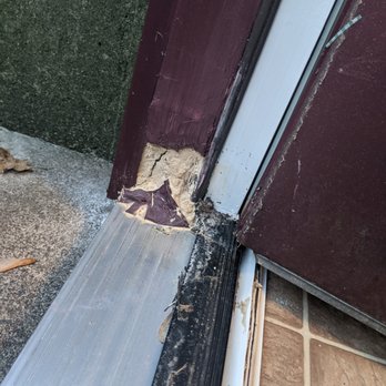Bryans Enterprises - a broken glass door and window sill - General Contractors Near Me - Fairfax, Virginia
