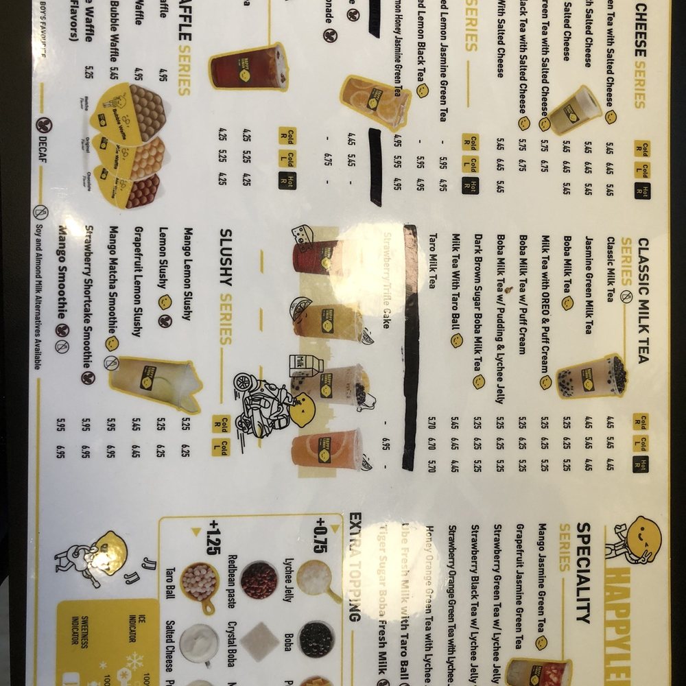 Happy Lemon - Menu 12/21 - Bubble Tea Near Me - Beaverton, Oregon Happy Lemon - Menu 12/21 - Bubble Tea Near Me - Beaverton, Oregon