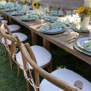 Harbor Party Rentals - Beautiful farm table and chairs! - Party Equipment Rentals Near Me - Huntington Beach, California Harbor Party Rentals - Beautiful farm table and chairs! - Party Equipment Rentals Near Me - Huntington Beach, California