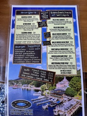 Menu photo 1 The Boardwalk Restaurant Lake George, NY Menu photo 1 The Boardwalk Restaurant Lake George, NY