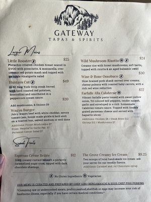 Menu photo 2 Charlotte's Tavern Groveland, CA