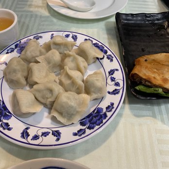 Dumpling Depot - Pork chive dumplings + beef pancake - Dim Sum Near Me - Sunnyvale, California