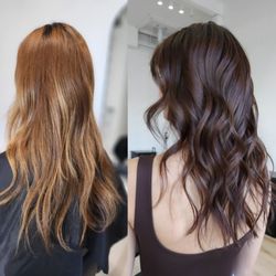 Before and After. Hair by Tiffany
