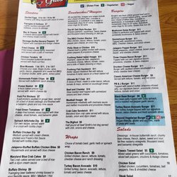 120 Pub & Grub - Menu