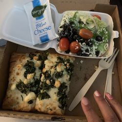 Pasquale's Pizzeria - Sicilian Slice and Side Salad