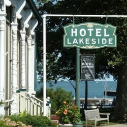 Lakeside - Entrance to Hotel Lakeside Dining Room. Hotel Lakeside was built in 1875.