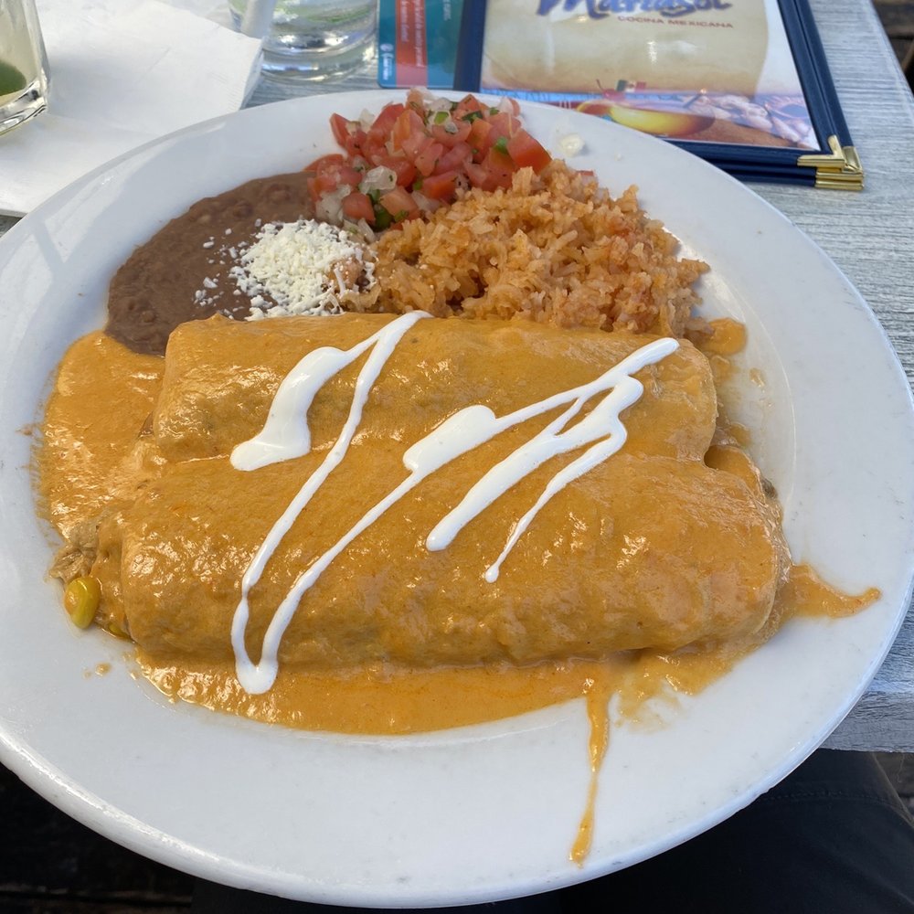 Maria Sol - Seafood Enchiladas Combo. Very good! - Mexican Near Me - Santa Monica, California Maria Sol - Seafood Enchiladas Combo. Very good! - Mexican Near Me - Santa Monica, California