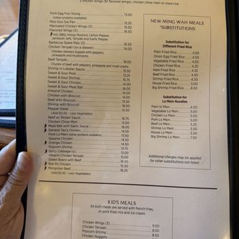 New Ming Wah Restaurant - Menú 2024 - Chinese Near Me - Augusta, Georgia