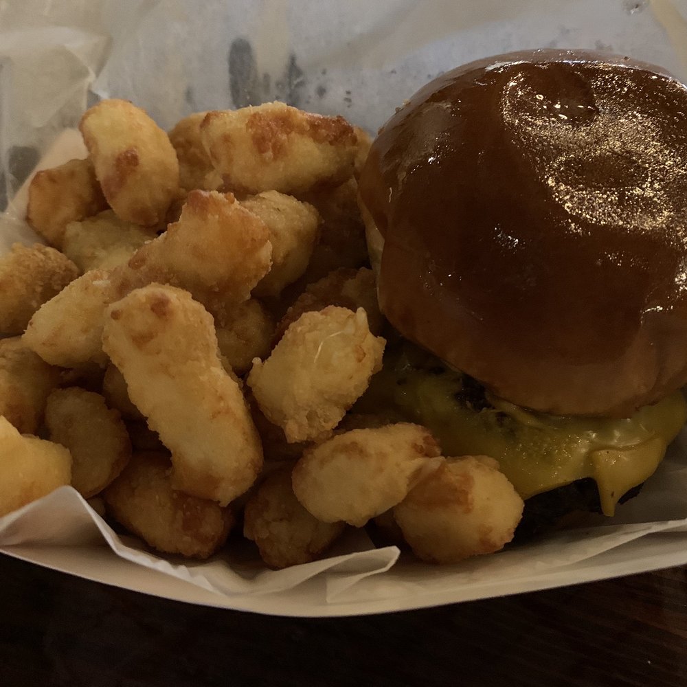 LynLake Brewery - The single with cheese and cheese curds - Brewpubs Near Me - Minneapolis, Minnesota LynLake Brewery - The single with cheese and cheese curds - Brewpubs Near Me - Minneapolis, Minnesota