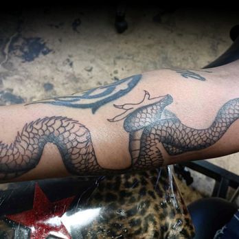 Psycho Clown Tattoo - Dragon tattoo done by Emerson - Tattoo Near Me - Fort Worth, Texas Psycho Clown Tattoo - Dragon tattoo done by Emerson - Tattoo Near Me - Fort Worth, Texas