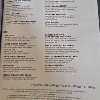 Duke's La Jolla - Menu - New American Near Me - La Jolla, California Duke's La Jolla - Menu - New American Near Me - La Jolla, California