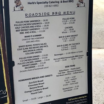 Herb’s Catering & BBQ - Menu - Caterers Near Me - Naples, Florida