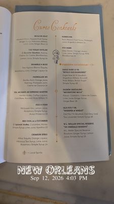 Menu photo 1 Curio Bistro New Orleans, LA